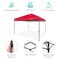 Best Choice Products 10x10ft Easy Setup Pop Up Canopy w/ 1-Button Setup, Wheeled Case, 4 Weight Bags